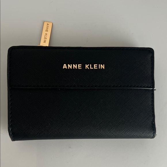 Anne Klein Handbags - NWOT Anne Klein Black Wallet with Gold Accents